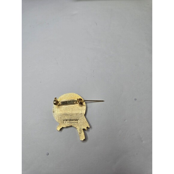 Enamel Cloisonné Owl Full Blue Kentucky Moon Lapel Pin - Picture 3 of 6